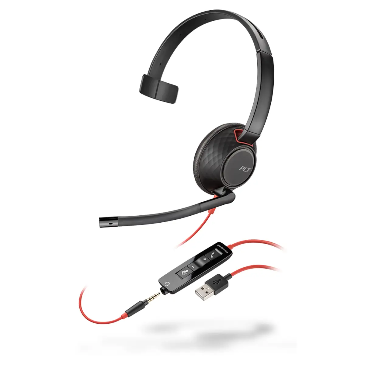Blackwire 5210, C5210 Headset monaural mit USB/3.5 mm Klinkenstecker