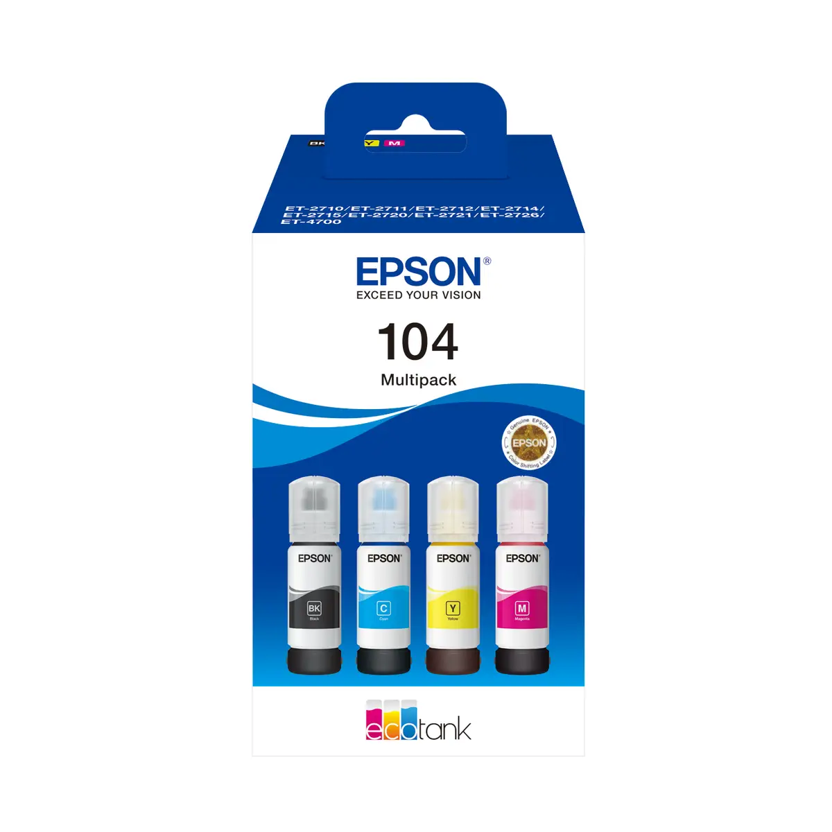 EcoTank 4-colour Multipack T 104 00P6 265 ml Schwarz/Magenta/Gelb/Cyan