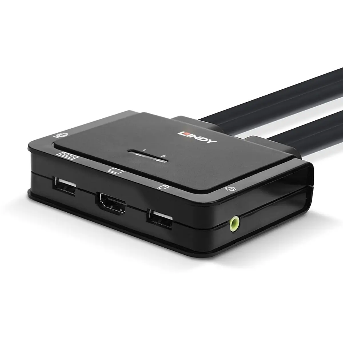 2 Port HDMI 18G, USB Typ C, USB 2.0 & Audio Cable KVM Switch