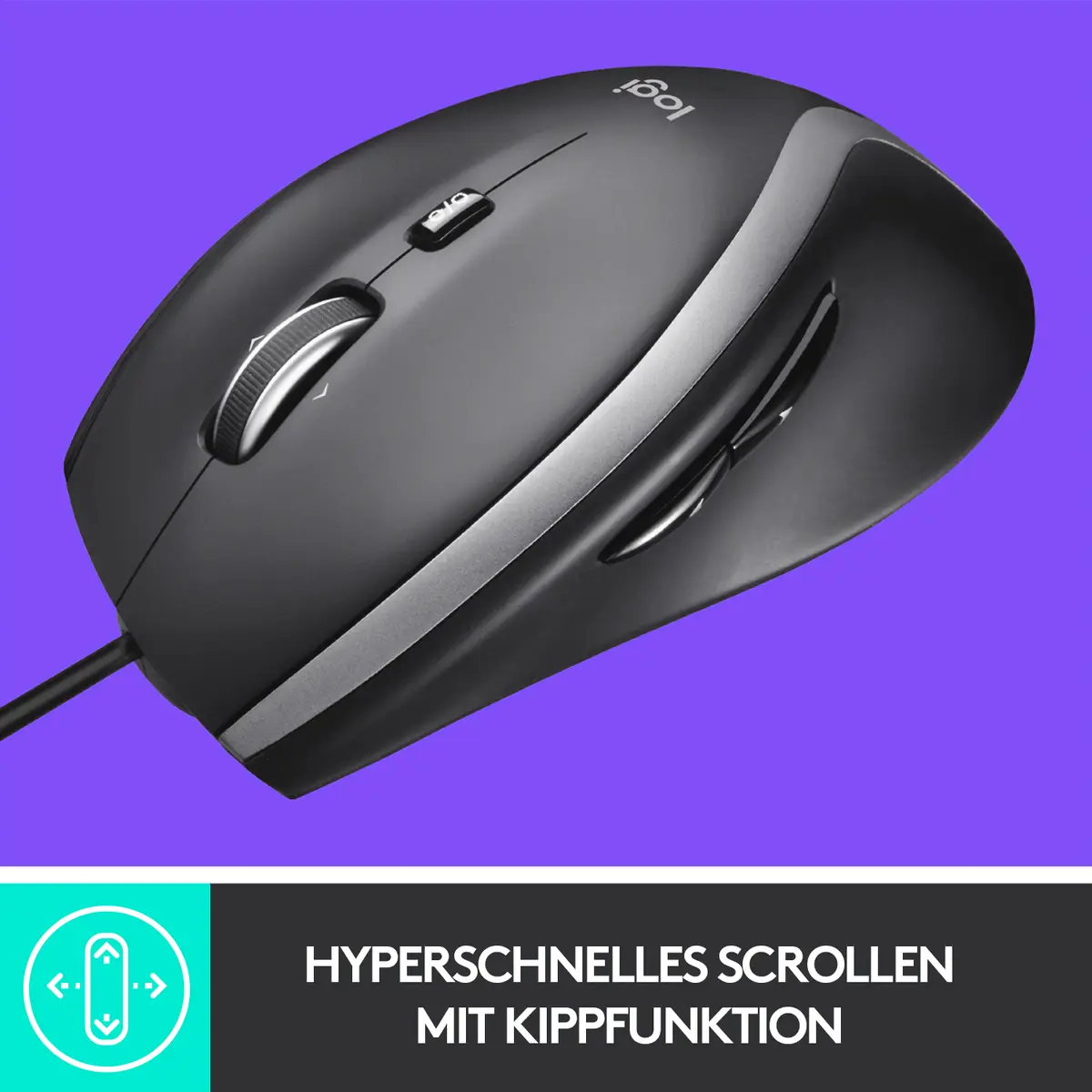 M500s USB Optisch Maus Schwarz/Silber