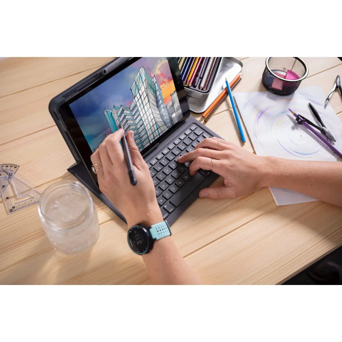Keyboard Messenger Folio 2 für Apple iPad 10,2/10,5 Charcoal
