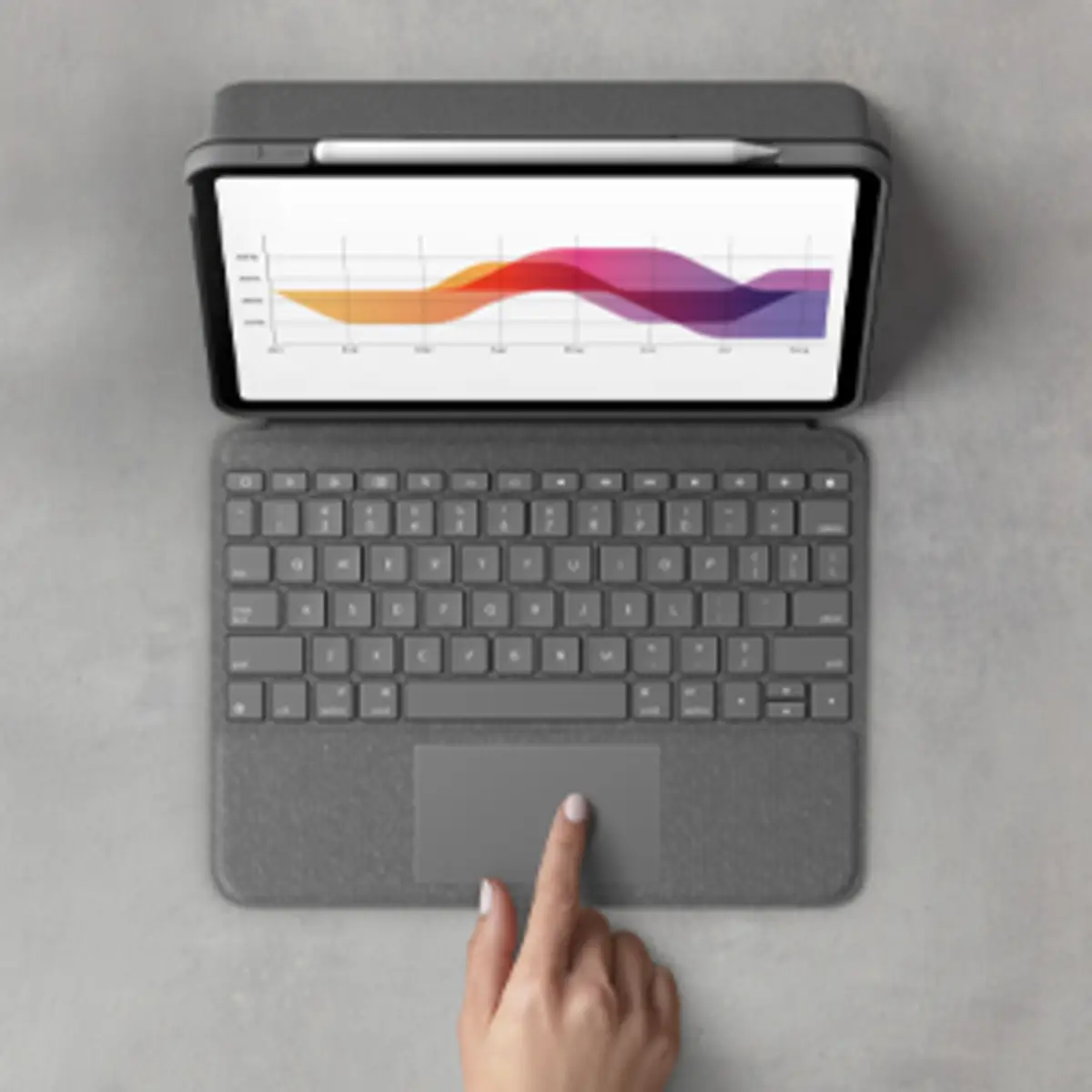 Folio Touch Trackpad Grau Layout DE