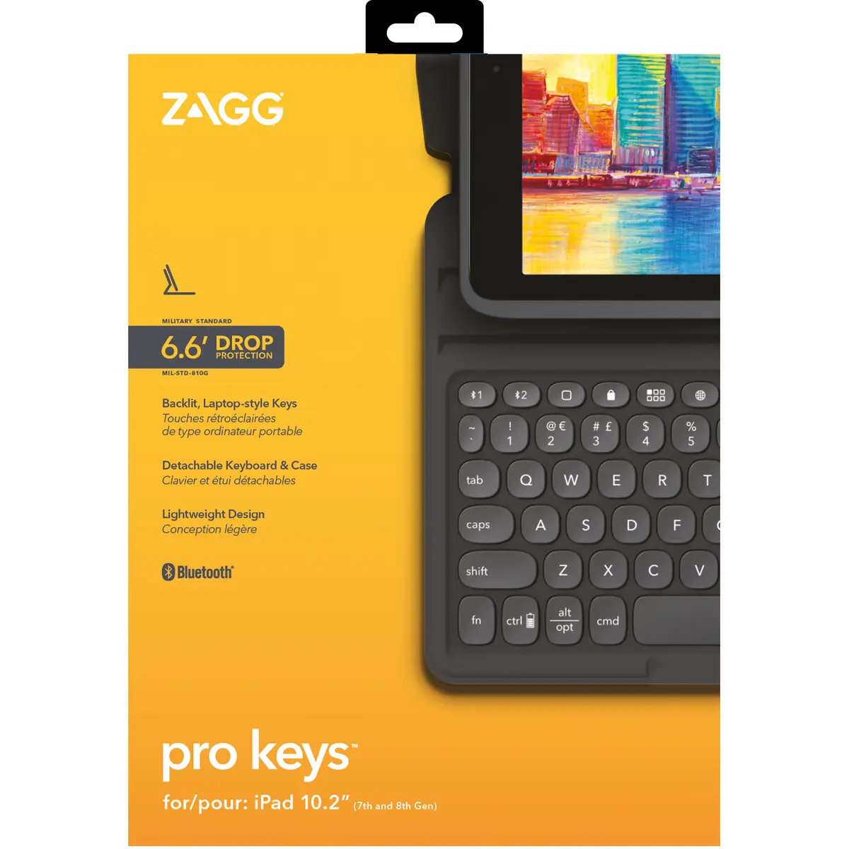 Pro Keys iPad 10,2 Keyboard Case Layout DE
