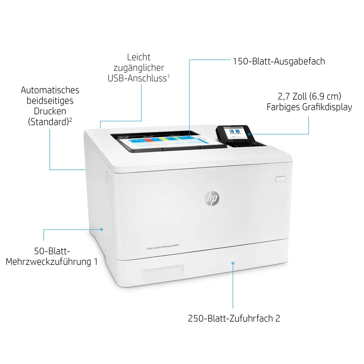 Color LaserJet Enterprise M455dn A4 Farblaserdrucker 600x600dpi 27ppm Duplex