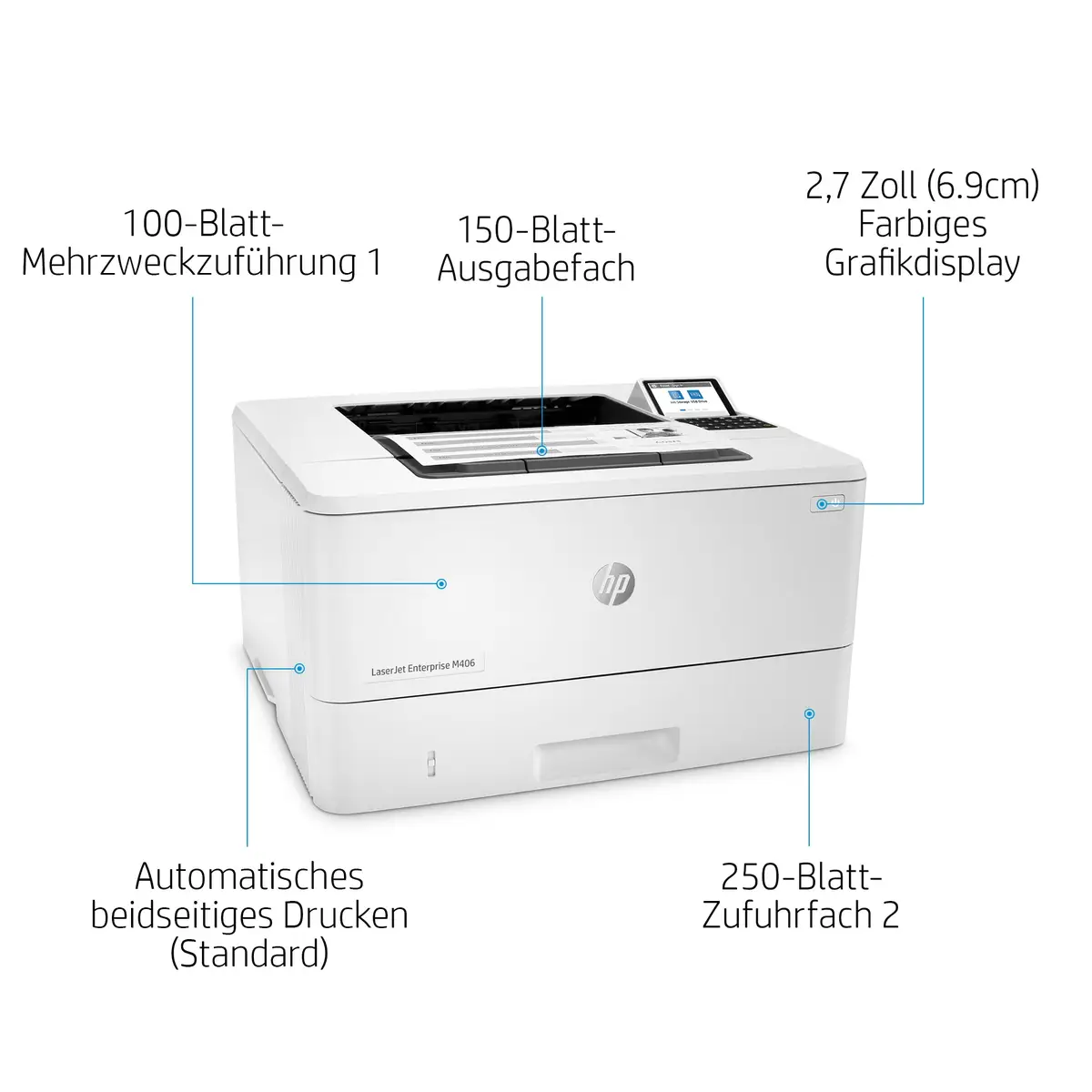 LaserJet Enterprise M406dn A4 s/w Laserdrucker 1200x1200dpi 40ppm Duplex