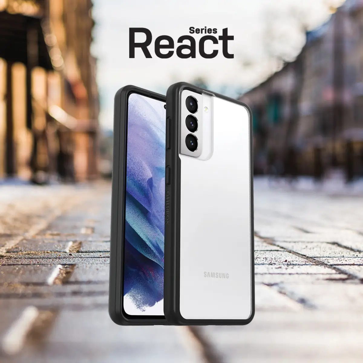React Samsung Galaxy S21+ 5G Schwarz Crystal Hülle Transparent/Schwarz ProPack