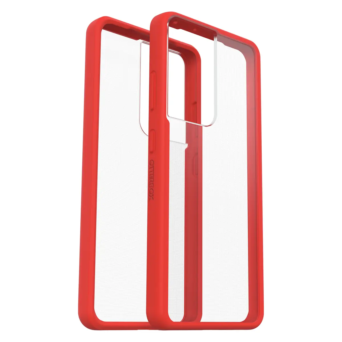 React Samsung Galaxy S21 Ultra 5G Power Rot Hülle Transparent/Rot ProPack