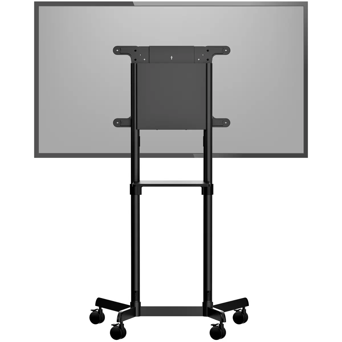 StarTech Mobiler TV-Wagen Tragbarer rollender TV-Ständer für 93,98-177,8cm (37-70") mit Regal und Ablagefach