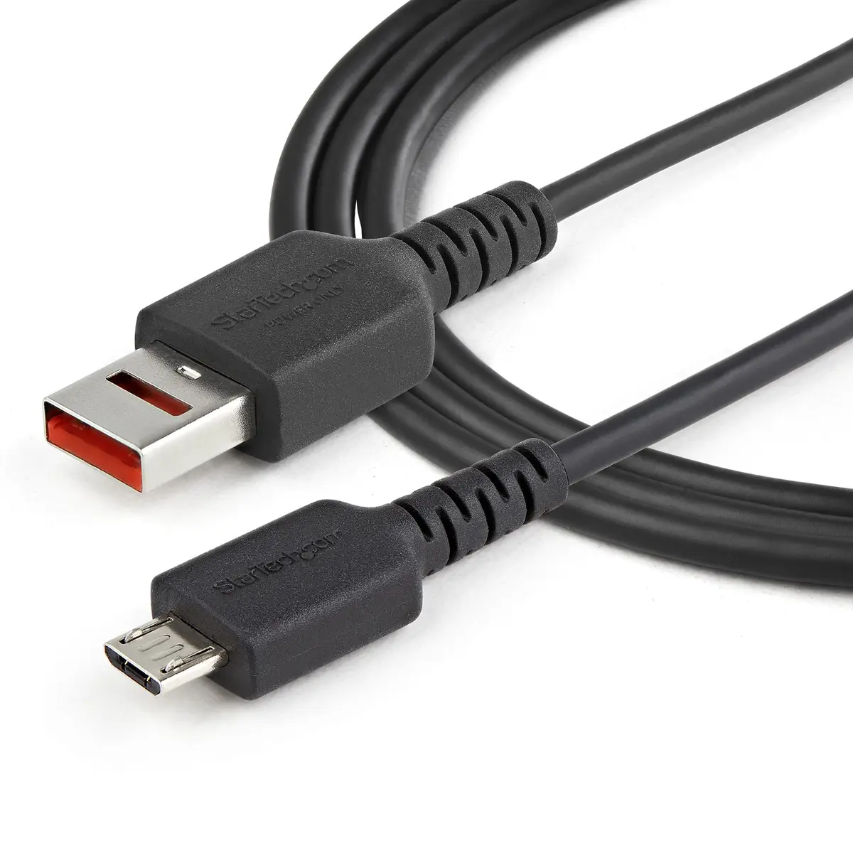 StarTech Secure Charging Cable USB-A zu Micro USB Kabel Stecker/Stecker Schwarz 1m