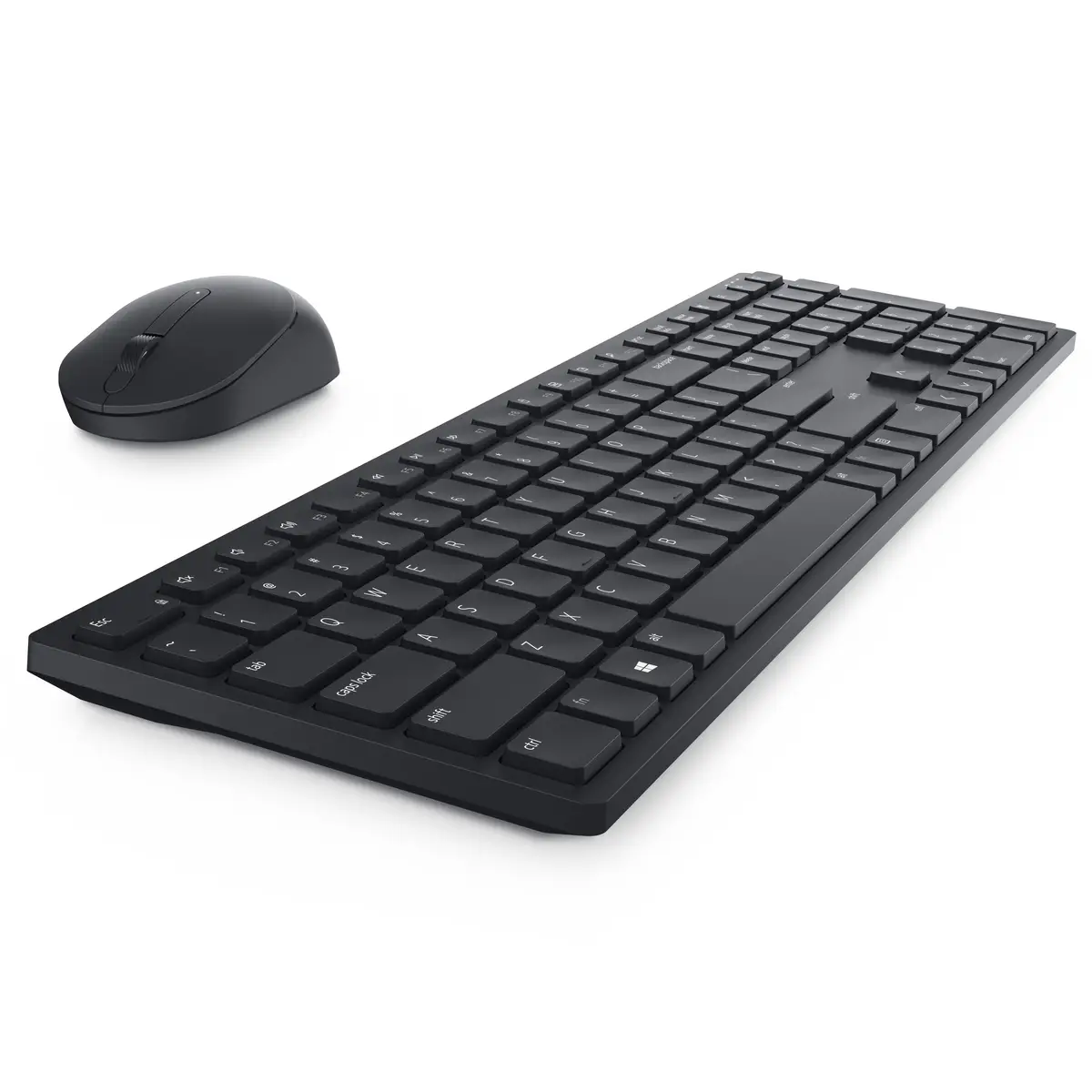 Pro KM5221W Tastatur-und-Maus-Set kabellos Schwarz Layout Deutsch