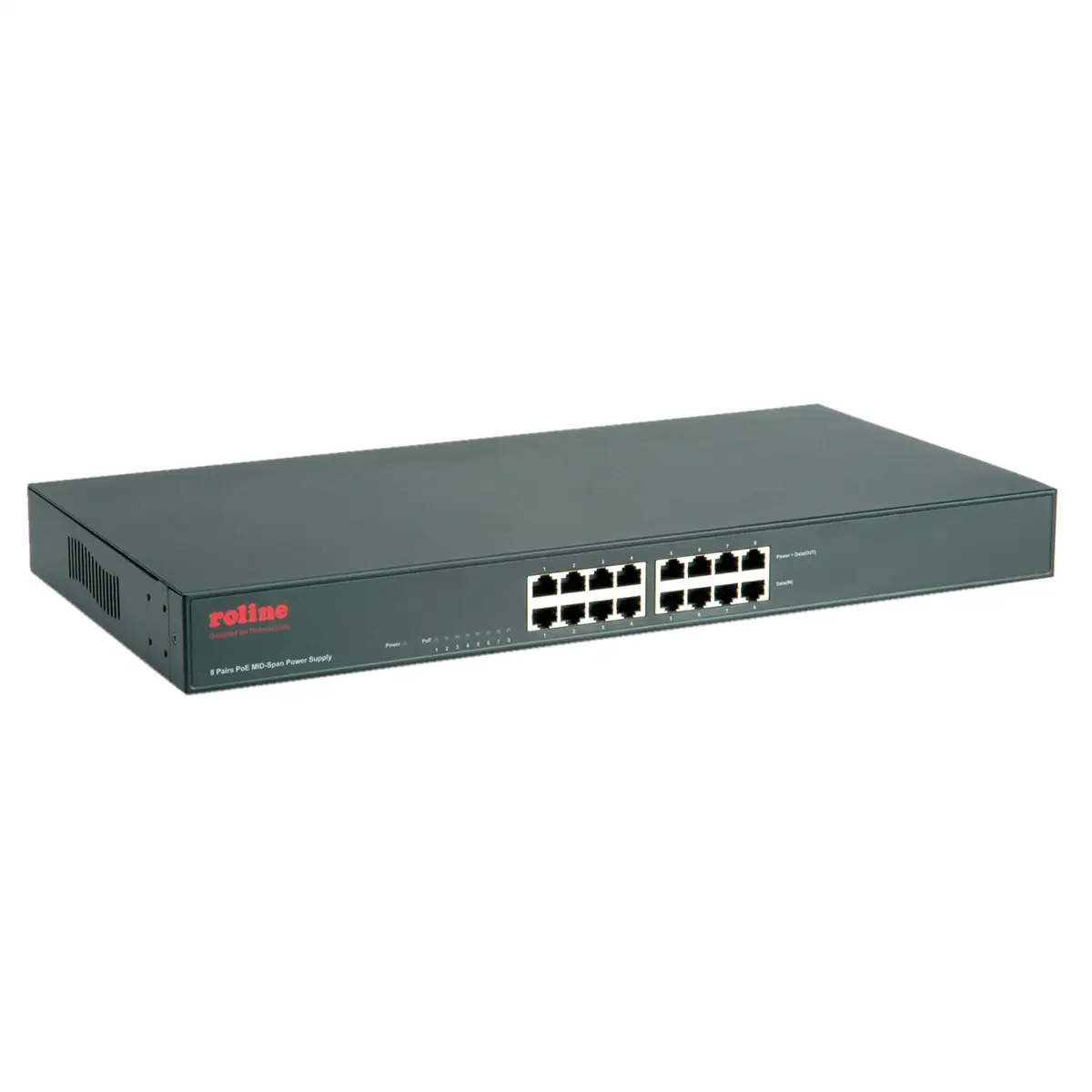 19" PoE MID-Span Power Supply 8 Midspanports