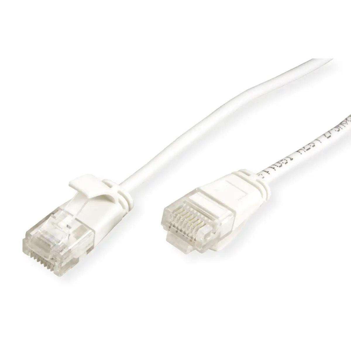 Slim Patchkabel Cat6A RJ-45/RJ-45 Stecker/Stecker Weiß 2m