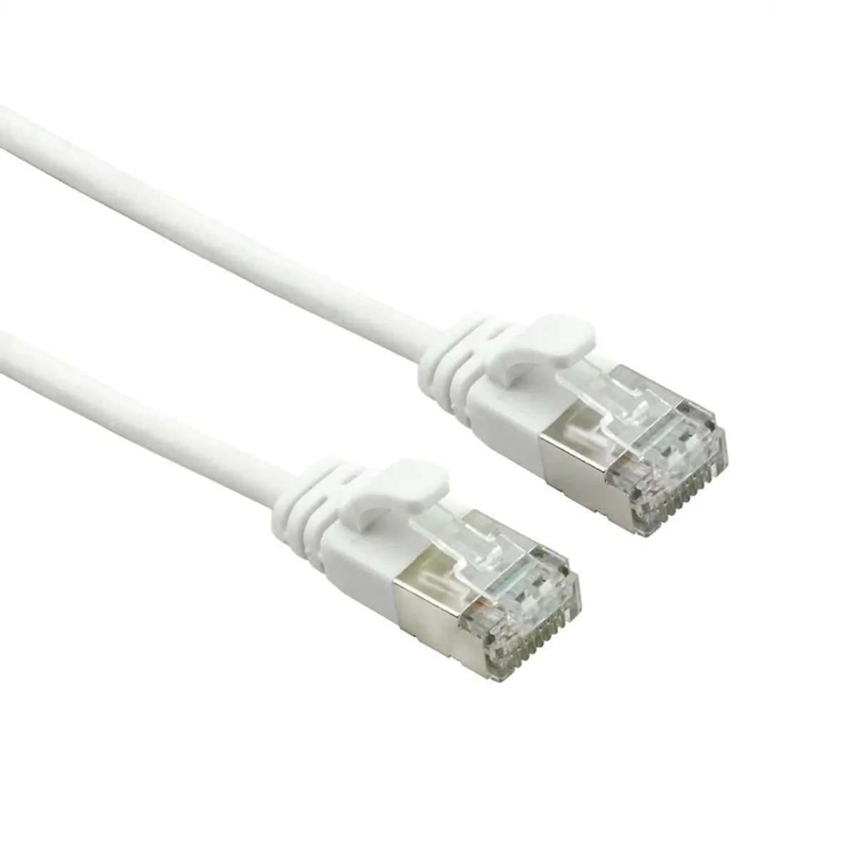 Slim Patchkabel Cat6A RJ-45/RJ-45 Stecker/Stecker Weiß 2m