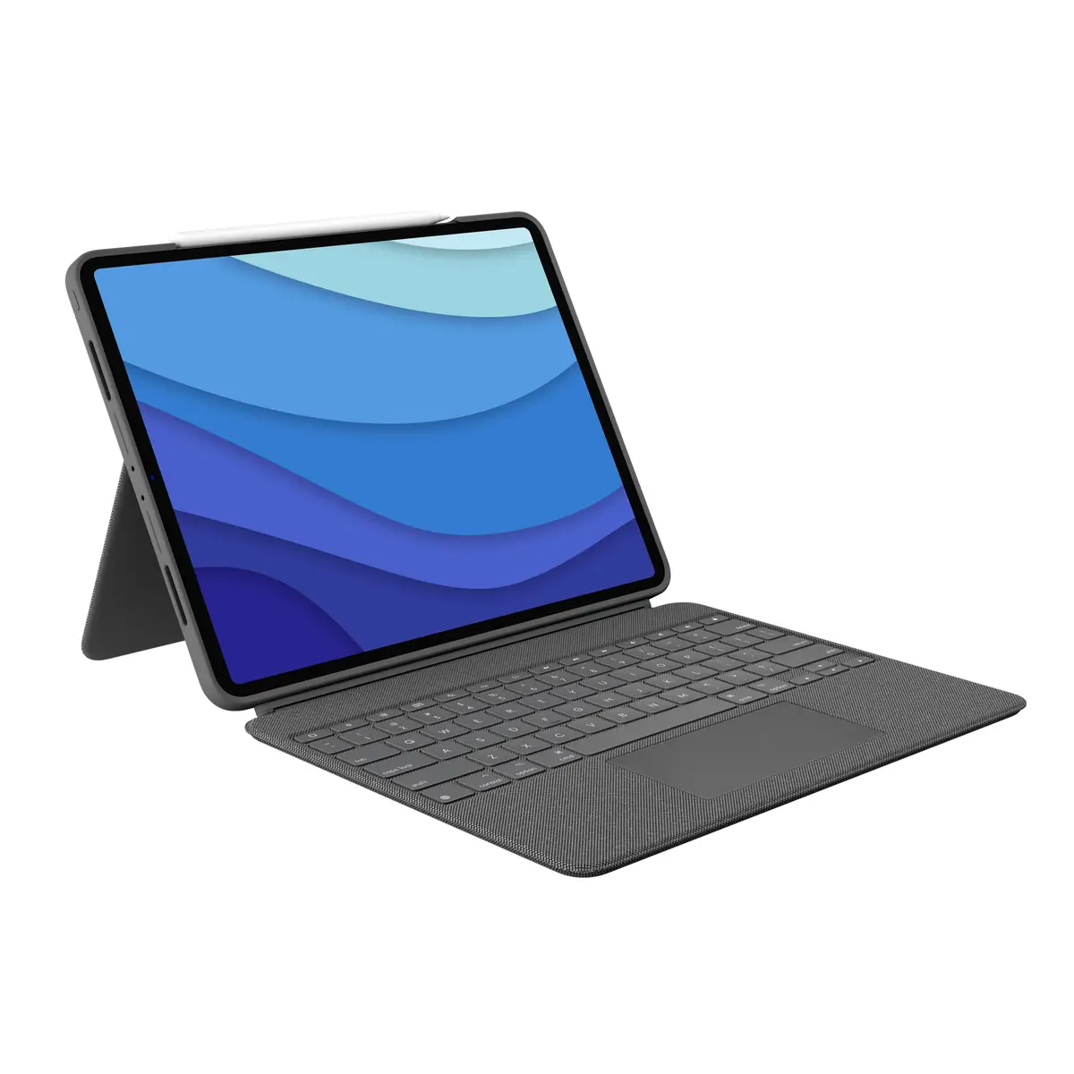 Combo Touch Case für Apple iPad Pro 12,9" (5. Gen.) Grau Layout Deutsch