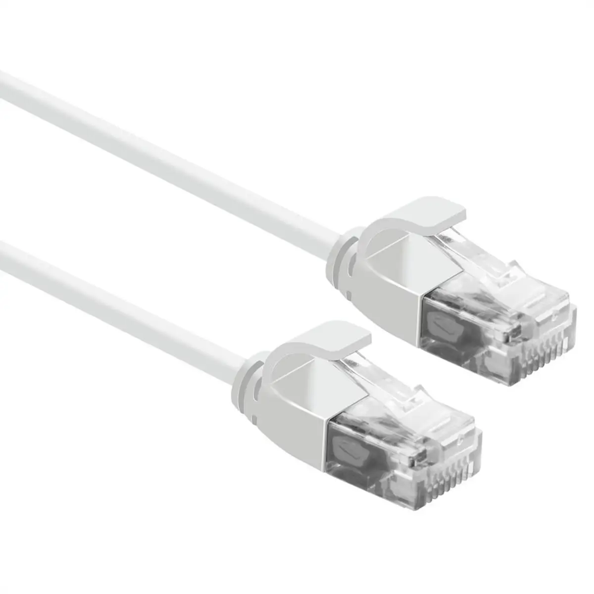 Slim Patchkabel Cat6A RJ-45/RJ-45 Stecker/Stecker Weiß 5m