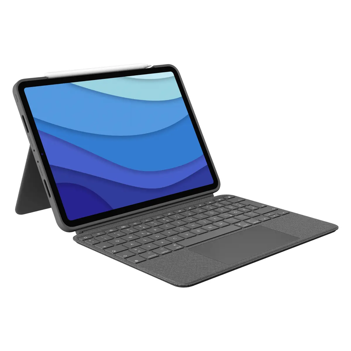 Combo Touch Tastatur und Foliohülle für Apple 11-inch iPad Pro (1. Generation, 2. Generation, 3. Generation) Oxford Gray Layout DE