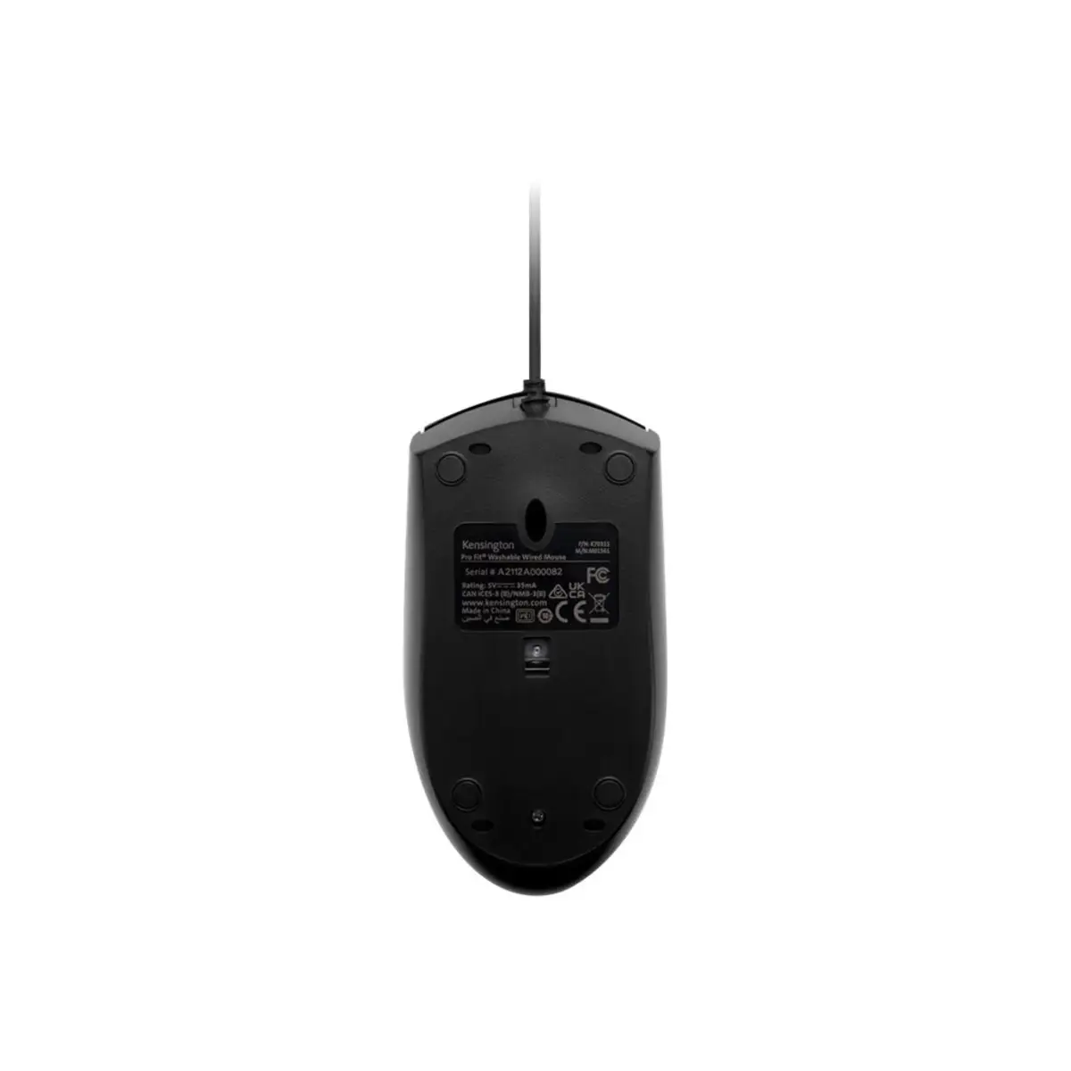 Pro Fit abwaschbare Maus schwarz
