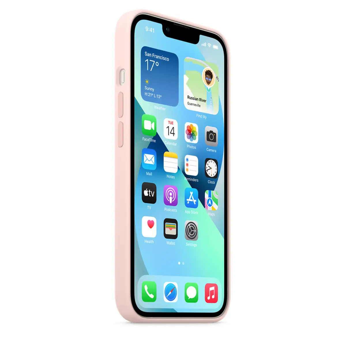 iPhone 13 Silicone Case with MagSafe – Chalk Pink