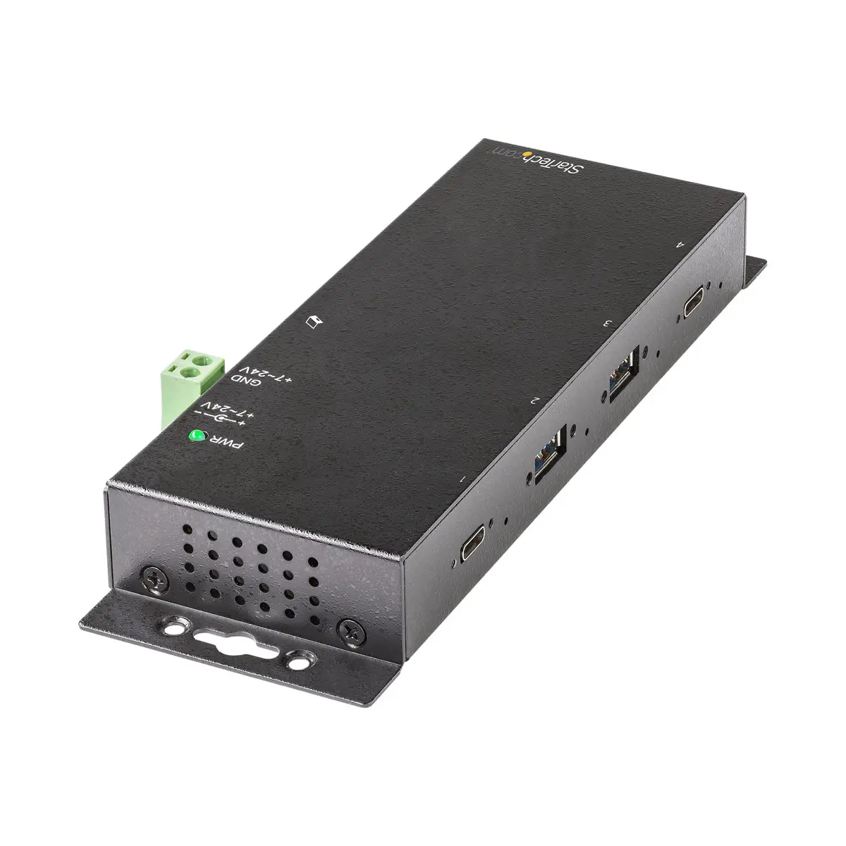 4 Port USB C Hub 10 Gbit/s Industrieller USB-C Hub aus Metall 2xUSB-C/A