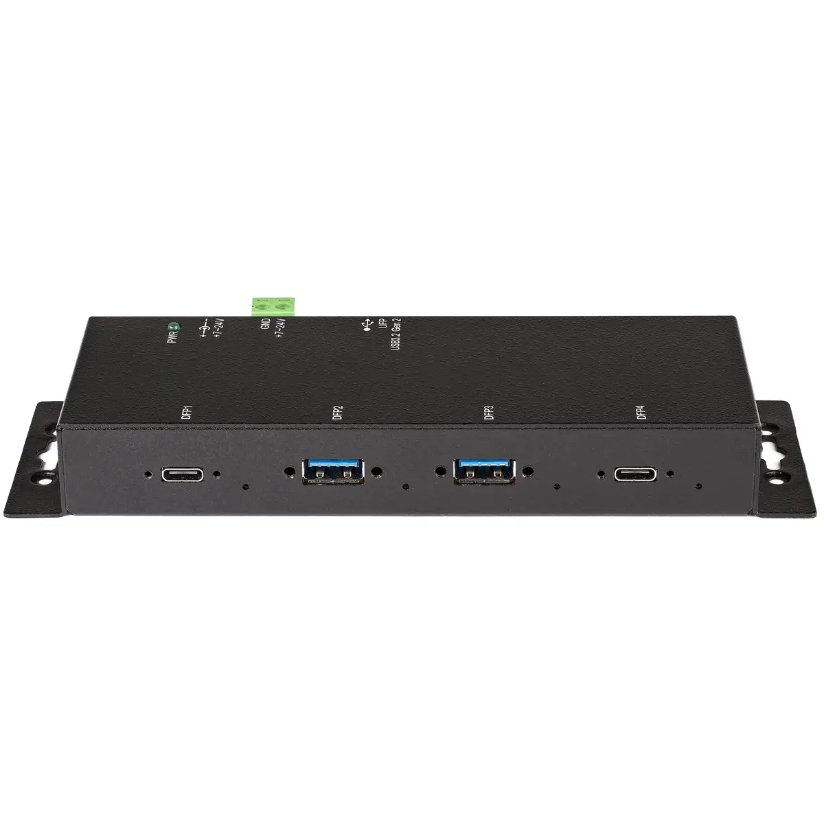 4 Port USB C Hub 10 Gbit/s Industrieller USB-C Hub aus Metall 2xUSB-C/A