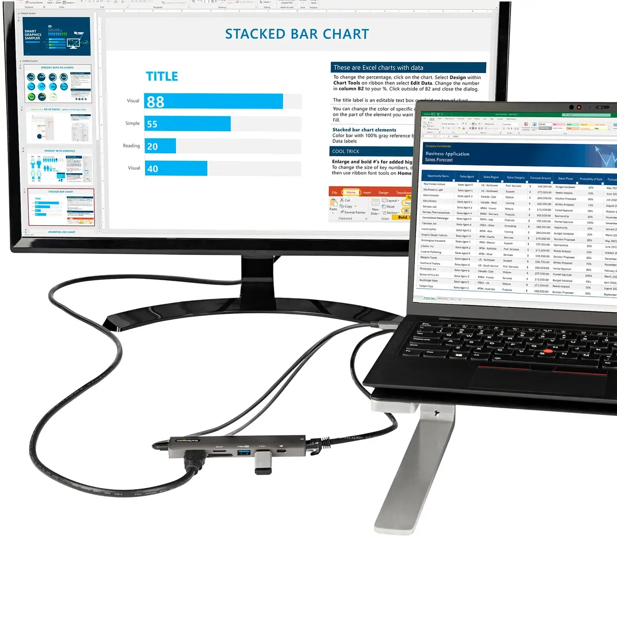 USB-C Multiport Adapter, USB-C auf 4K 60Hz HDMI 2.0, 100W PD Pass-Through, SD