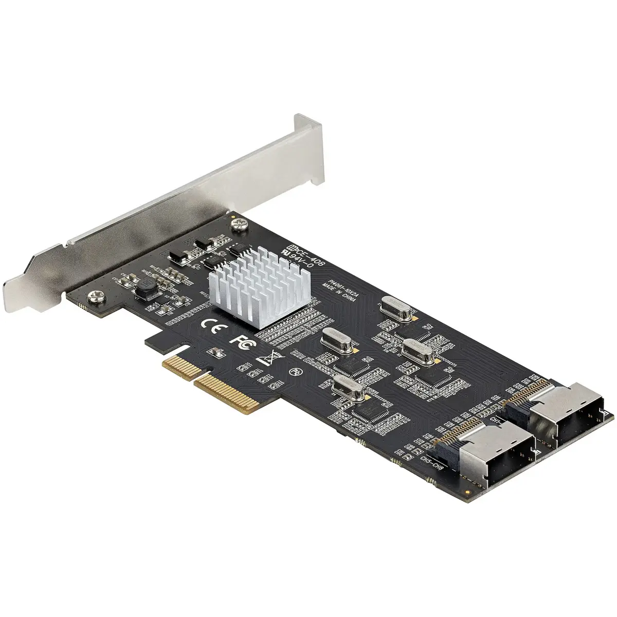 SATA PCIe Controller 8 Port 6Gbit/s SATA PCIe Schnittstellenkarte 4 Controller