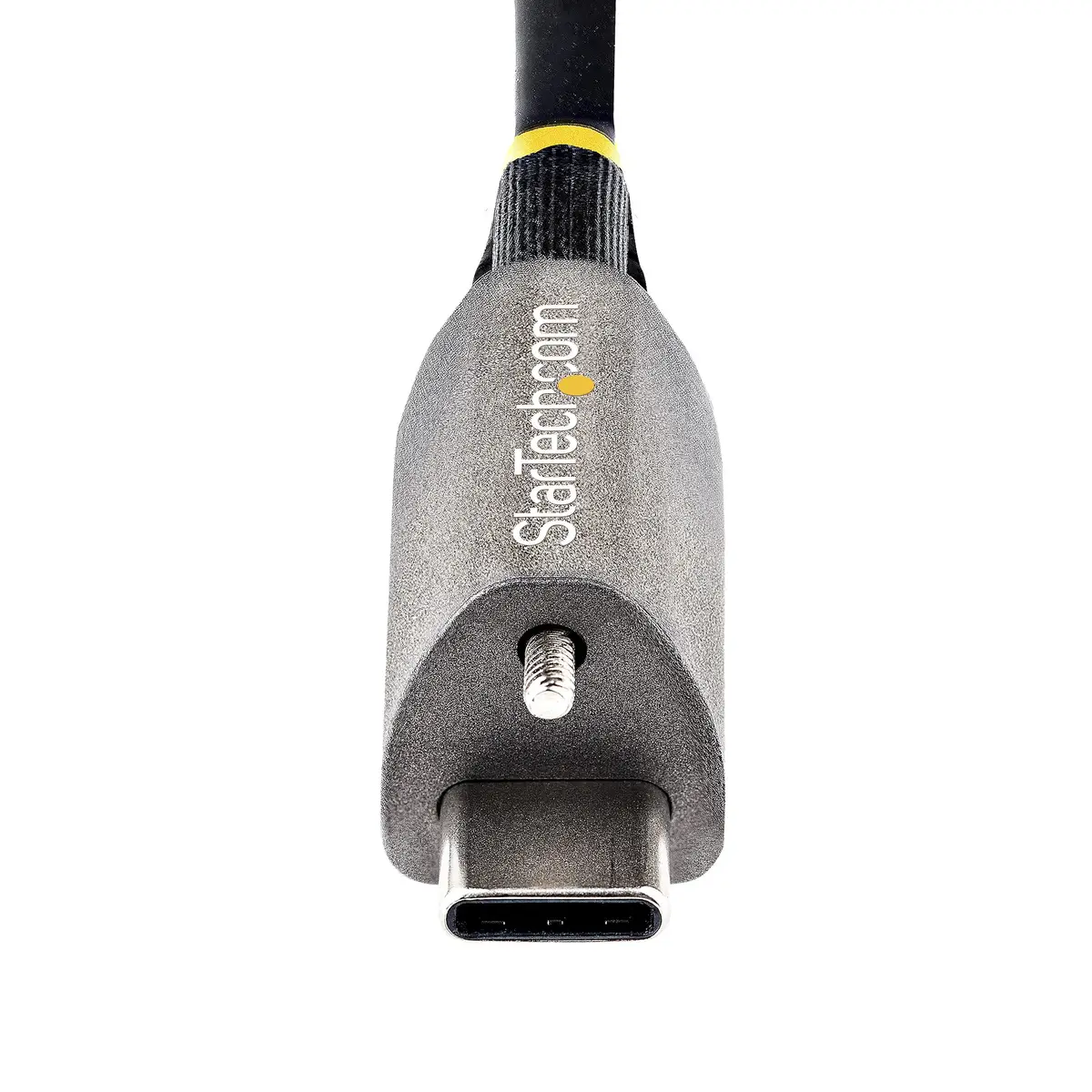 USB-C Kabel mit Oberseitiger Schraubensicherung USB-C/USB-C Stecker/Stecker Schwarz 1m