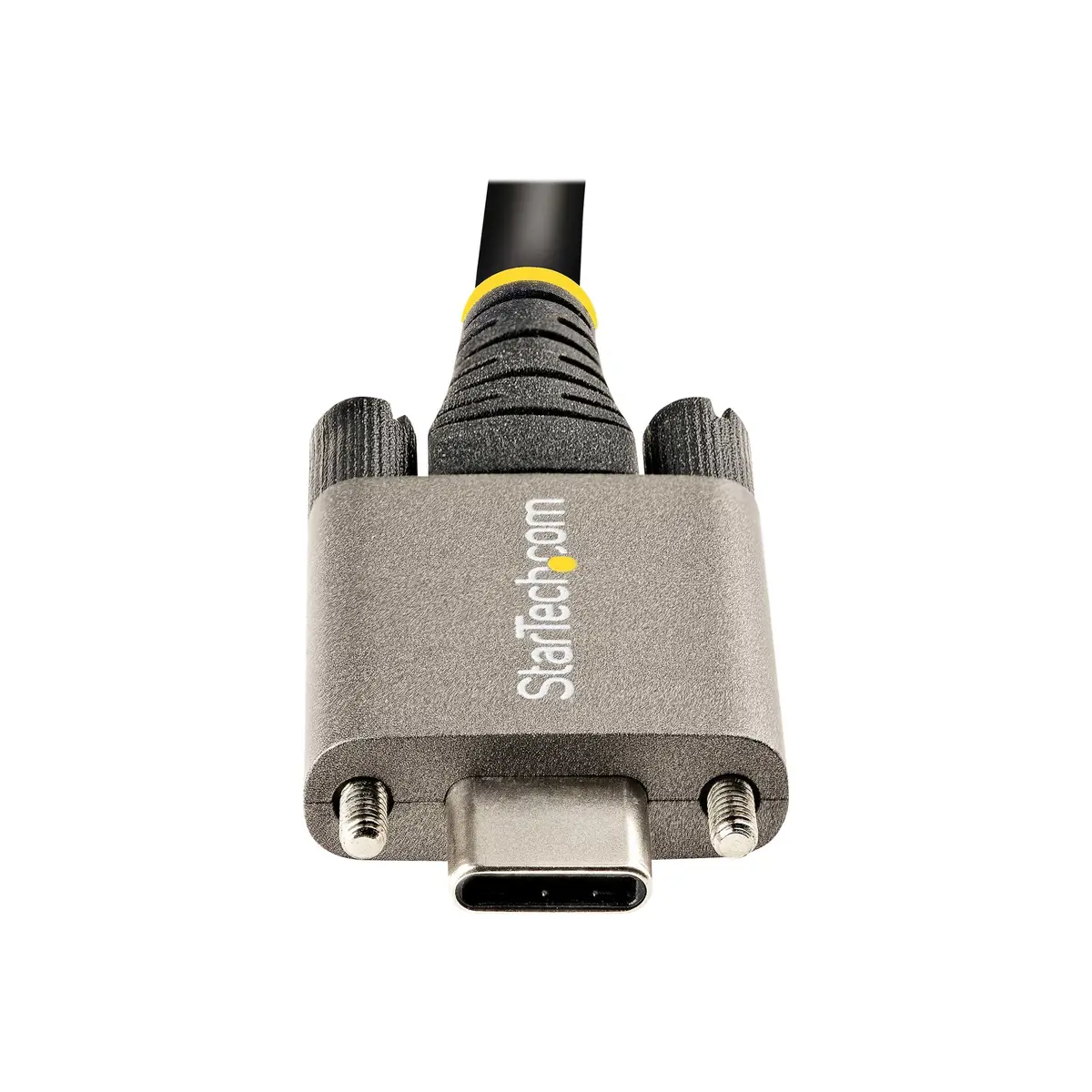 USB-C Kabel mit Schraubensicherung USB-C/USB-C Stecker/Stecker Schwarz 1m