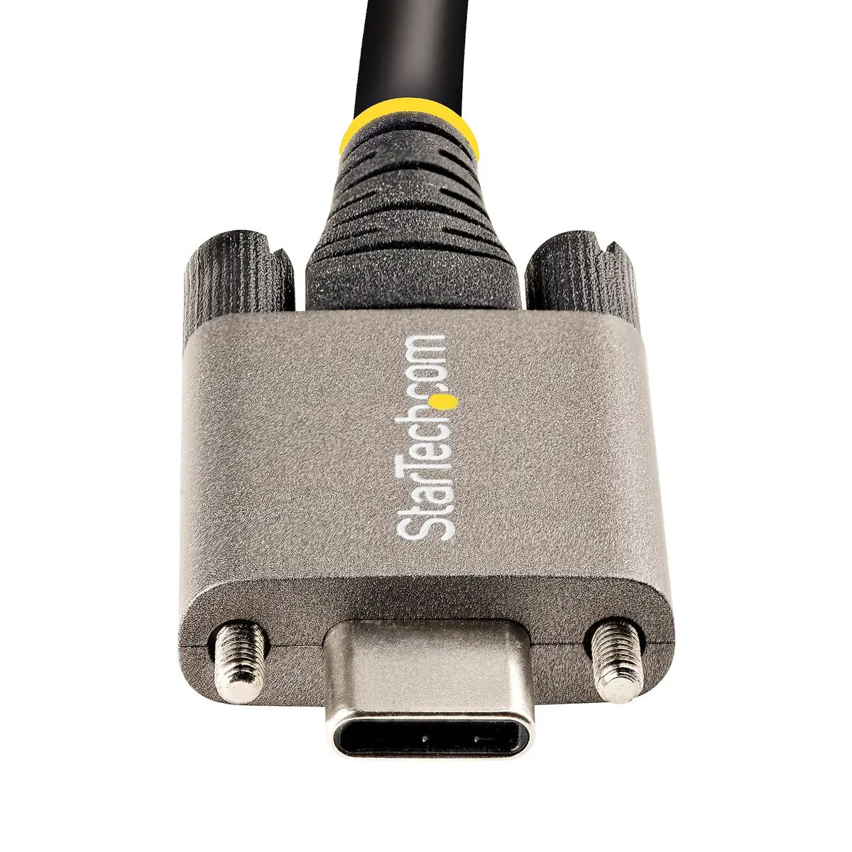 USB-C Kabel mit Schraubensicherung USB-C/USB-C Stecker/Stecker Schwarz 1m