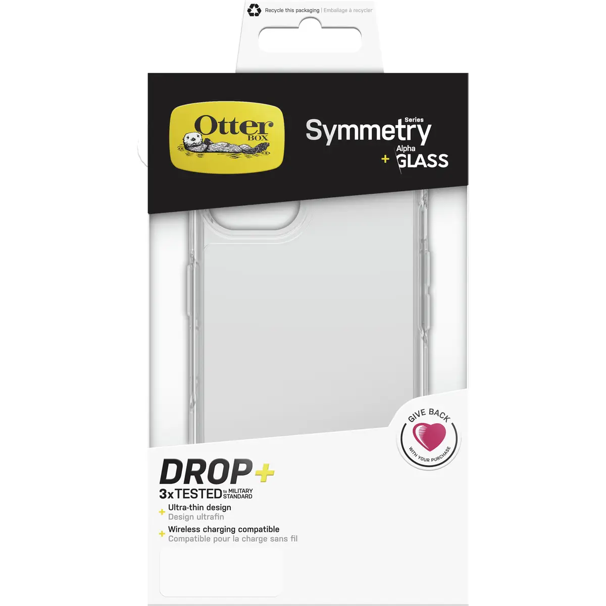 Symmetry Clear + Alpha Glass Anti-Microbial Case für iPhone 13 clear