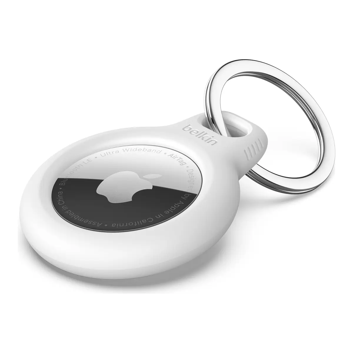 Secure Holder mit Schlüsselanhänger für Apple AirTag, weiß