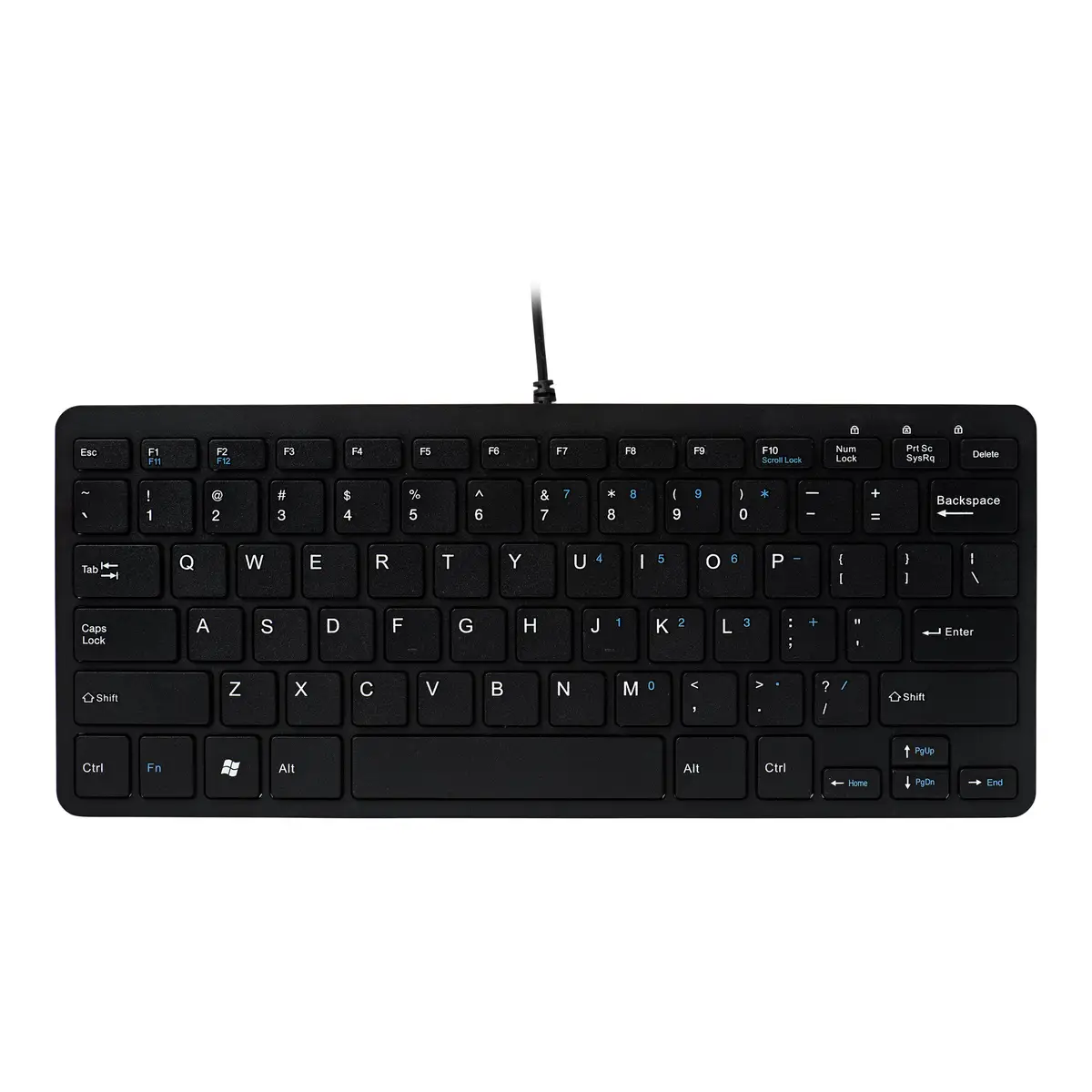R-Go Compact Tastatur QWERTZ (DE) schwarz kabelgebunden