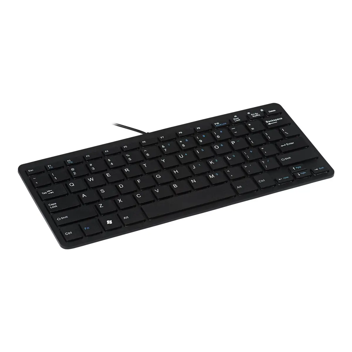 R-Go Compact Tastatur QWERTZ (DE) schwarz kabelgebunden