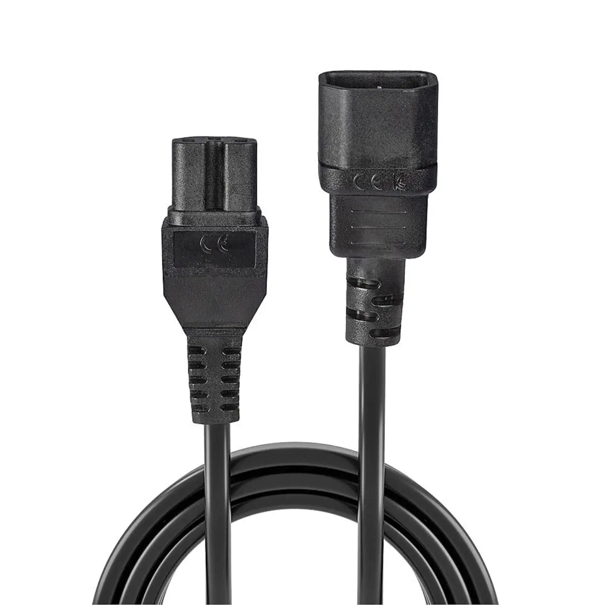 Netzkabel IEC C14/C15 Stecker/Buchse Schwarz 2m