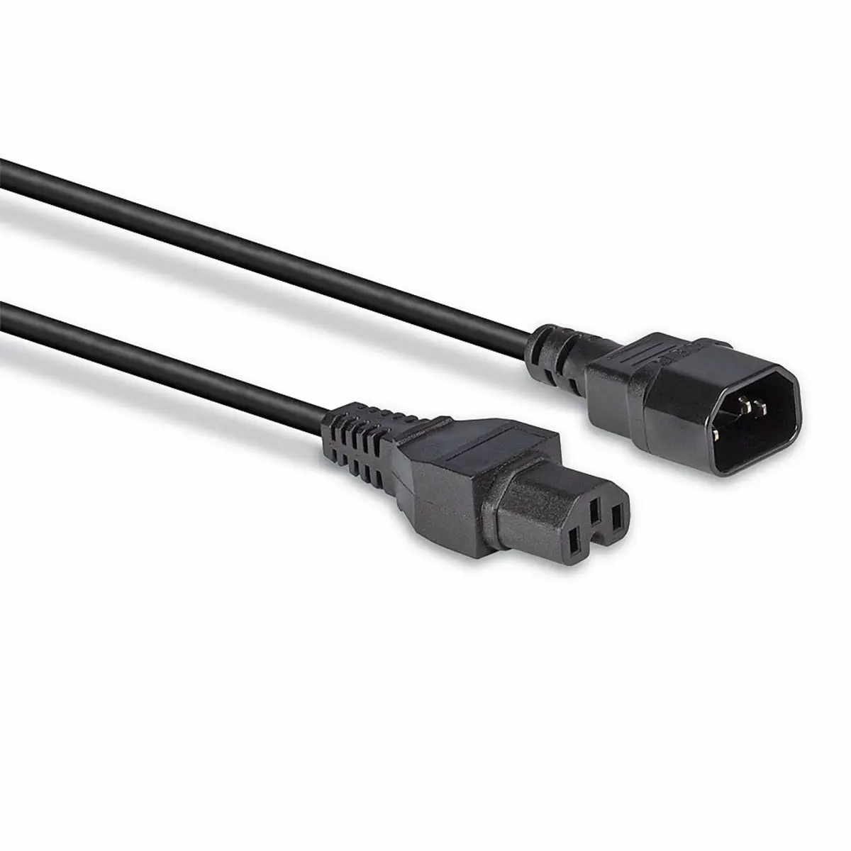 Netzkabel IEC C14/C15 Stecker/Buchse Schwarz 2m
