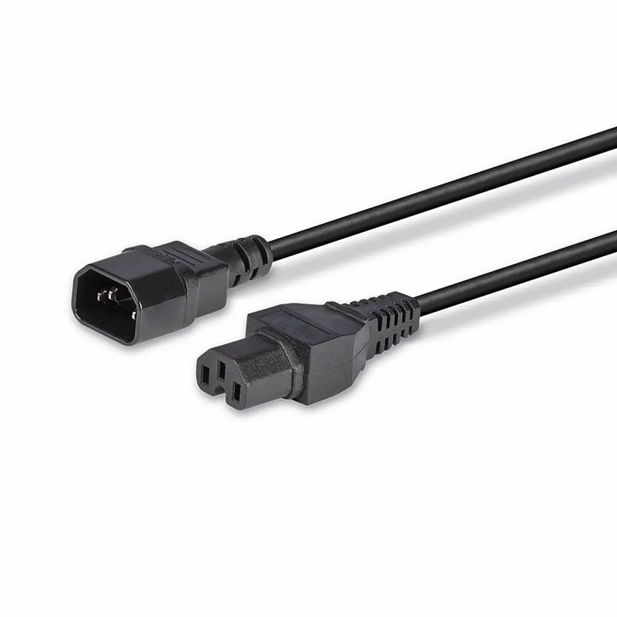 Netzkabel IEC C14/C15 Stecker/Buchse Schwarz 2m