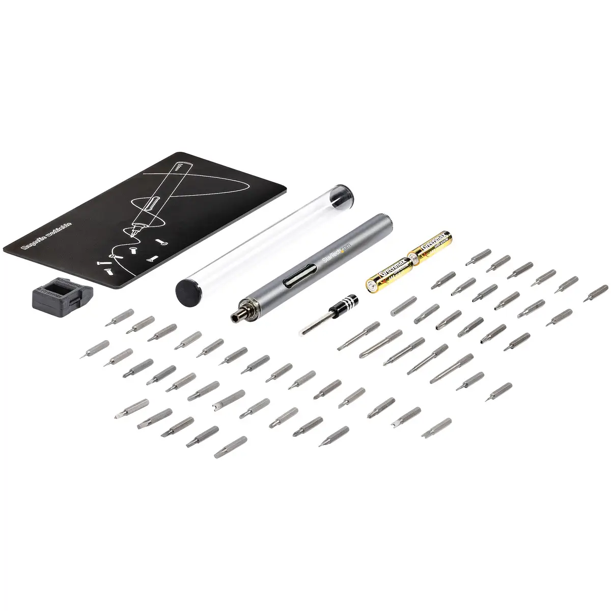 Elektrischer Mini-Schraubendreher Mini-Akkuschrauber 55 Bits Magnetisch