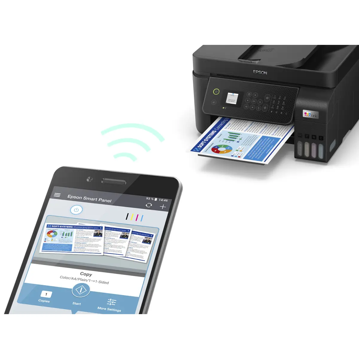 EcoTank ET-4800 A4 All-in-one Drucker/Scanner/Kopierer/Fax Tintenstrahldrucker Duplex,