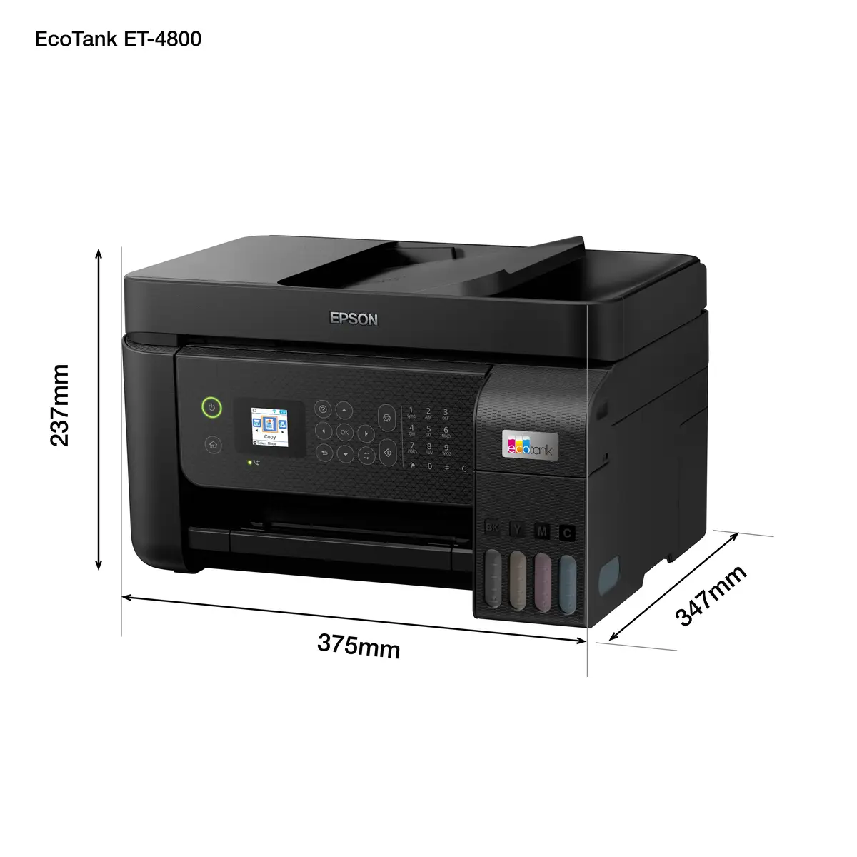EcoTank ET-4800 A4 All-in-one Drucker/Scanner/Kopierer/Fax Tintenstrahldrucker Duplex,