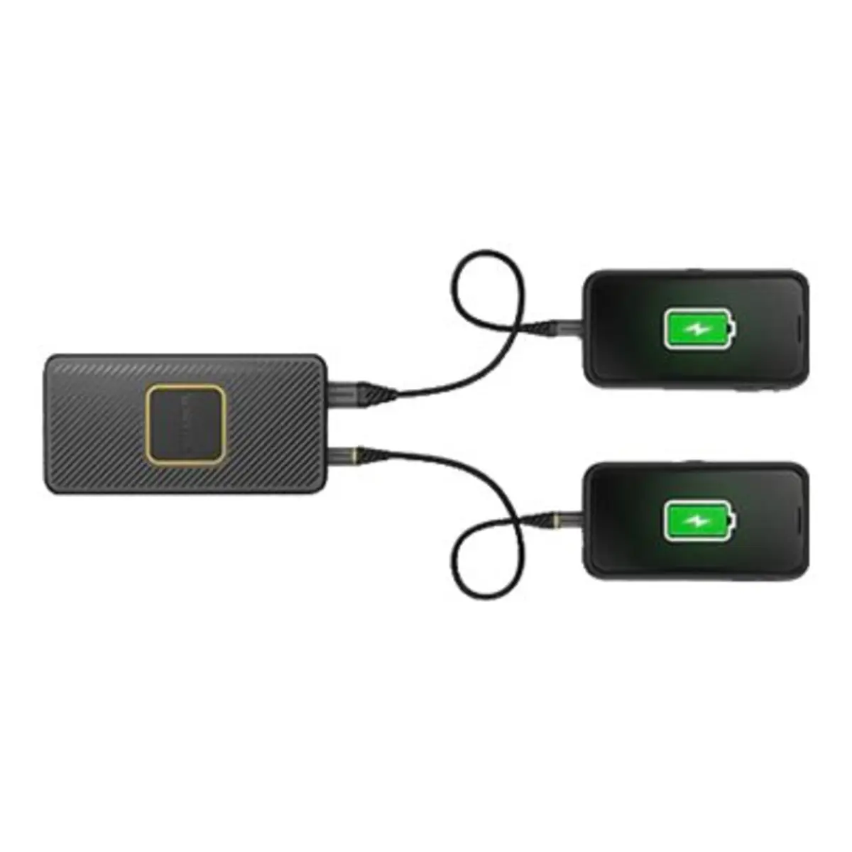 Power Bank 10K mAh USB A&C 18W USB-PD + WIRELESS 10W Schwarz