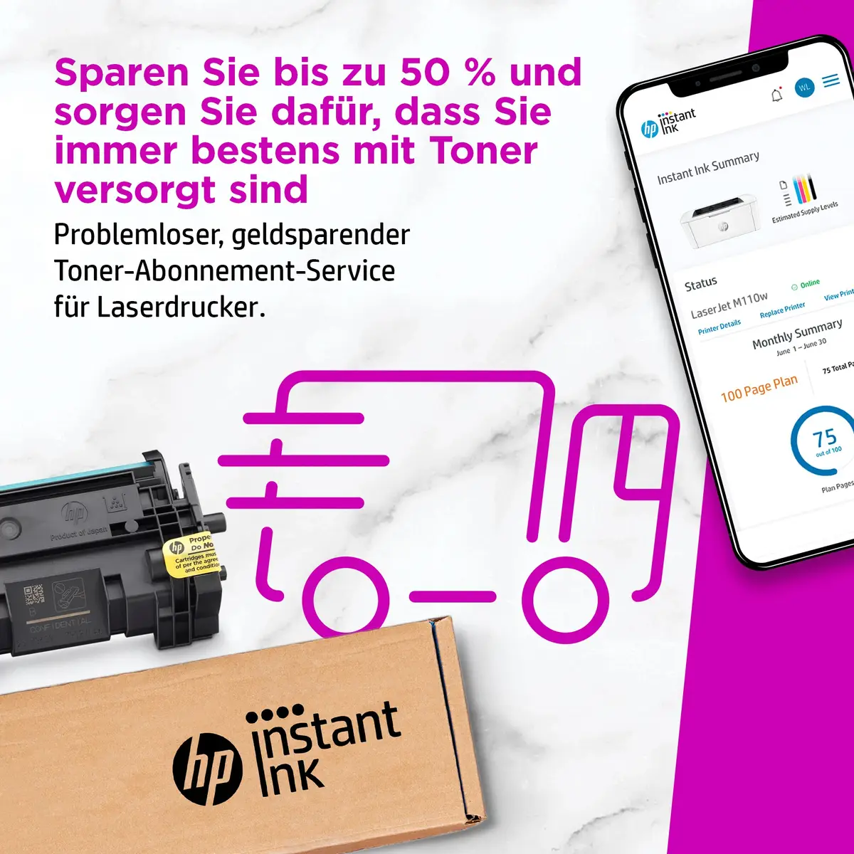LaserJet M110w A4 s/w Laserdrucker 600x600dpi 20ppm