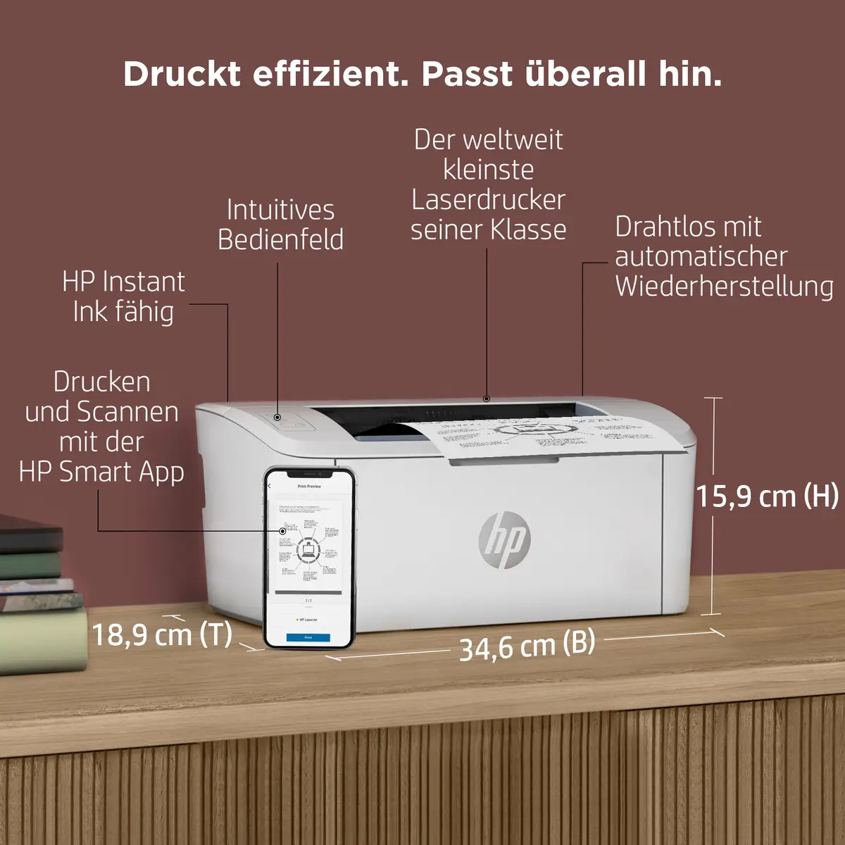 LaserJet M110w A4 s/w Laserdrucker 600x600dpi 20ppm