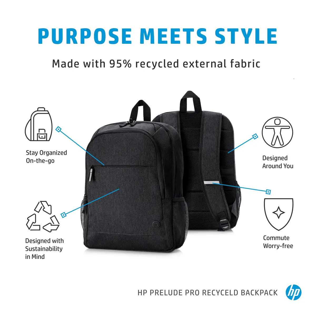 Prelude Pro Recycling-Rucksack (15,6 Zoll), Rucksack, 39,6 cm (15.6"), 480 g