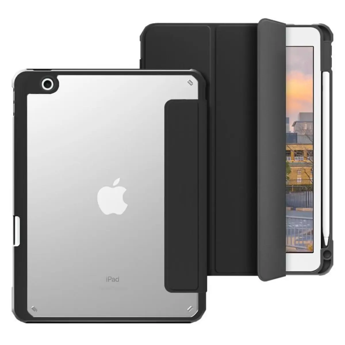 Mirror Pencil Case für iPad 10,2" schwarz/transparent