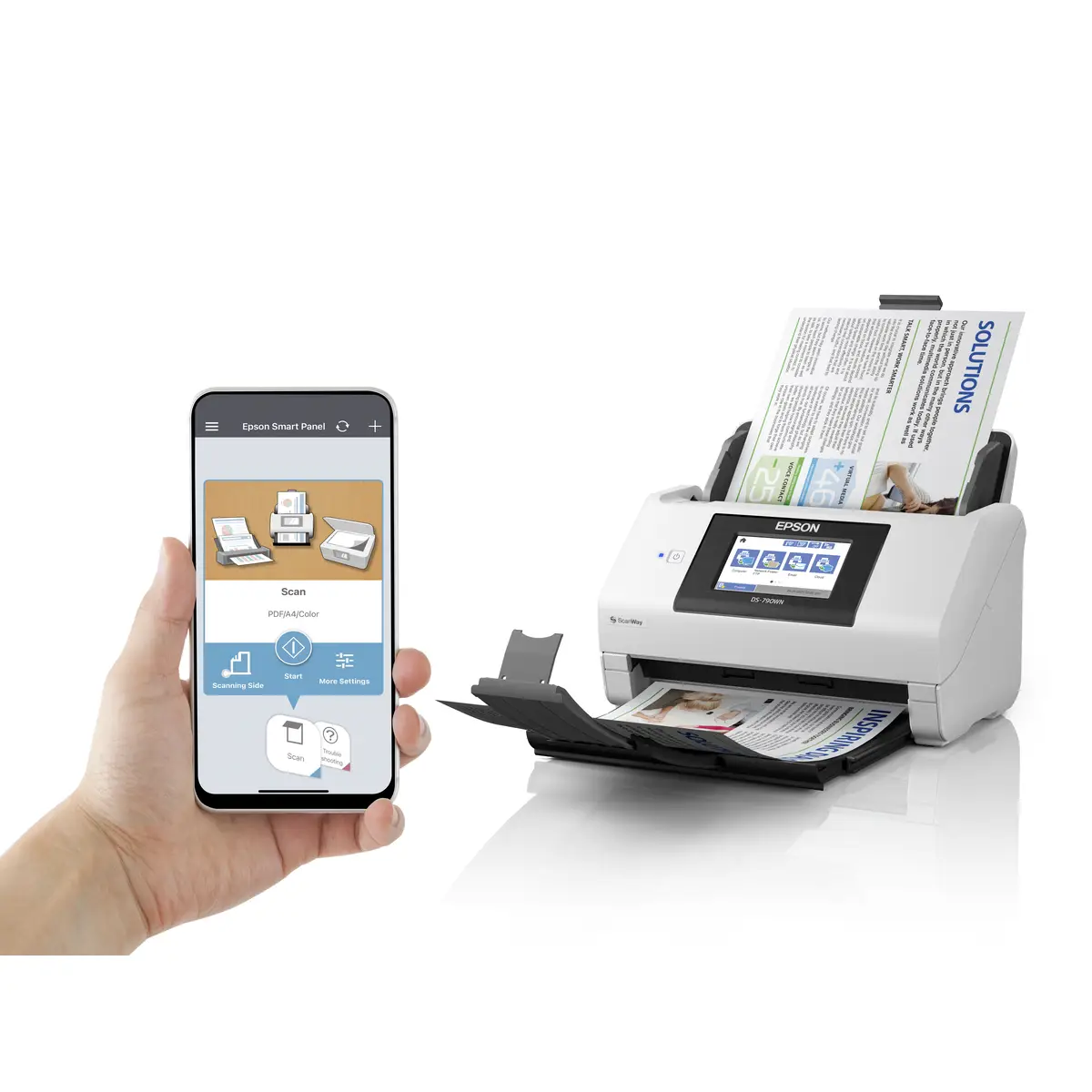 WorkForce DS-790WN 600 dpi A4 45ppm 100 Blatt ZSB 3.0 Gigabit LAN Wi-Fi
