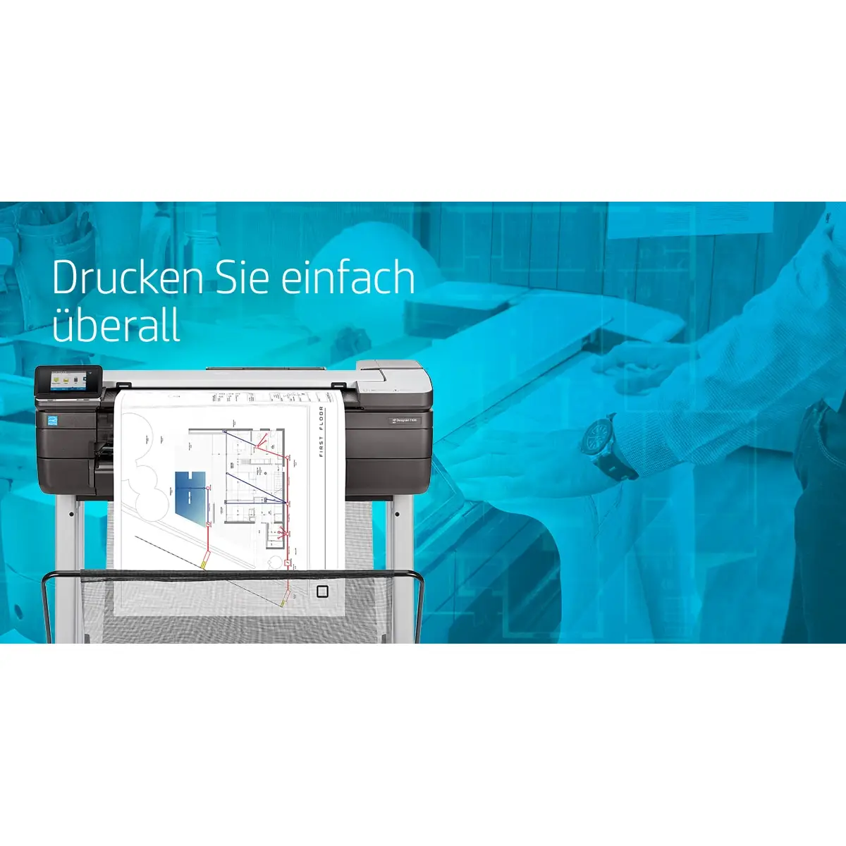 DesignJet T830 610 mm (24") All-in-One Drucker/Kopierer/Scanner Farbtintenstrahldruck