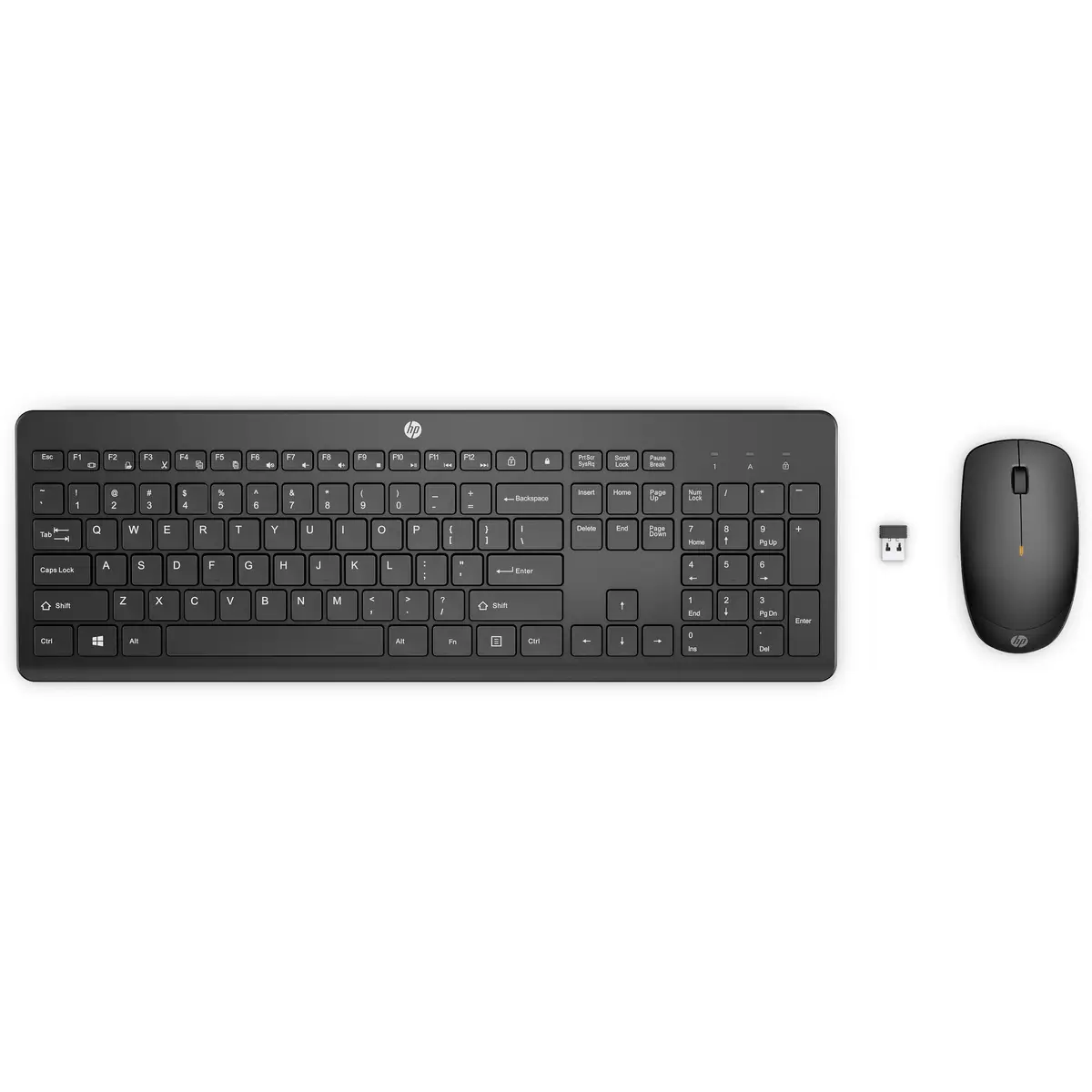 235 Wireless-Maus und -Tastatur (kombiniert), Volle Größe (100%), Kabellos, RF Wireless, Schwarz, Maus enthalten