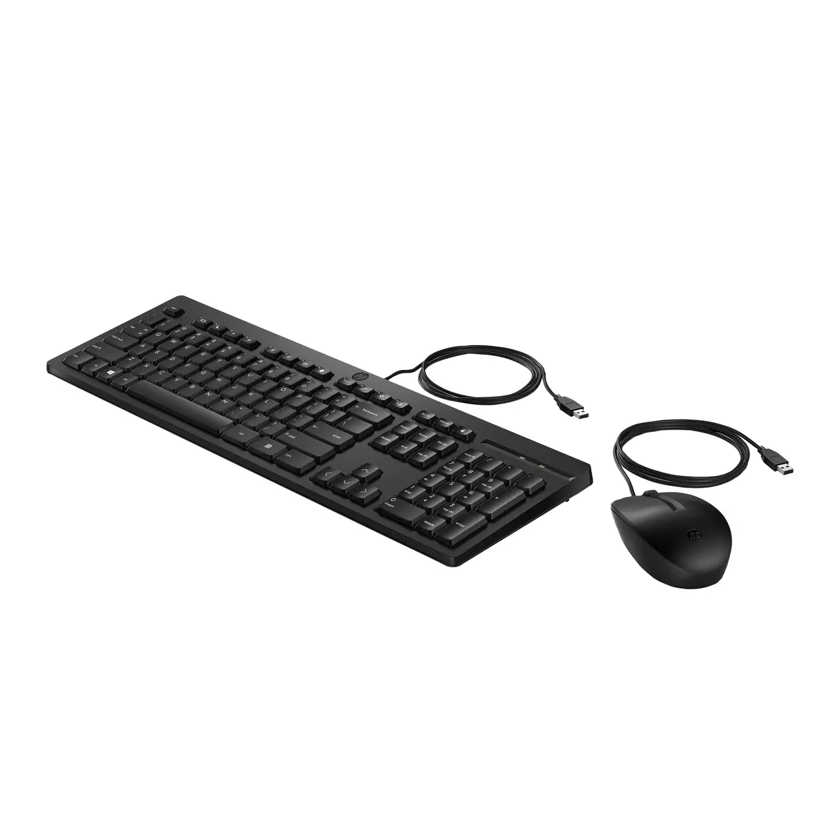 225 Maus und Tastatur (kabelgebunden), Volle Größe (100%), Kabelgebunden, USB, Membran Key Switch, Schwarz, Maus enthalten