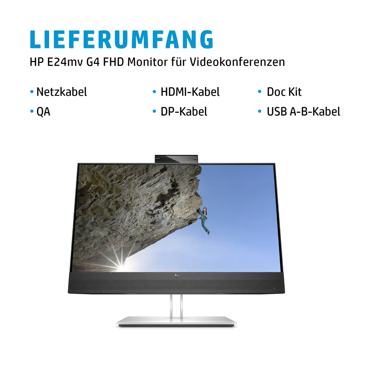 E24mv G4 Conferencing Monitor 60.45cm (23.8") Display 1920x1080 Pixel 250 cd/m² 1000:1 5 ms Silber