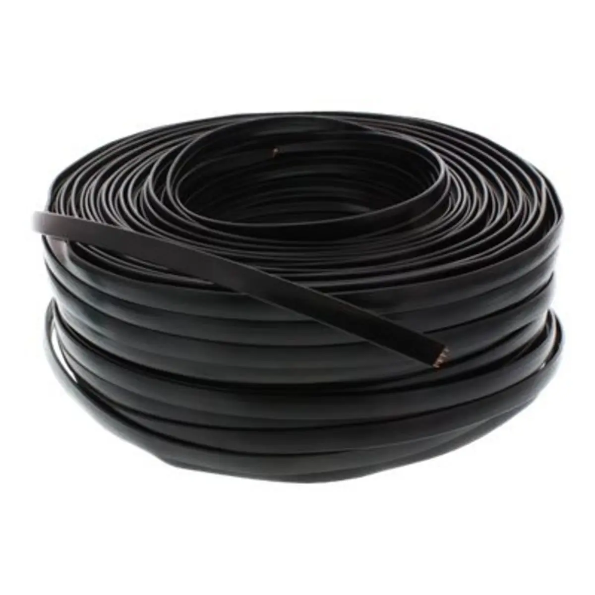 Modularkabel, 8adrig Flachband schwarz, 100m Ring